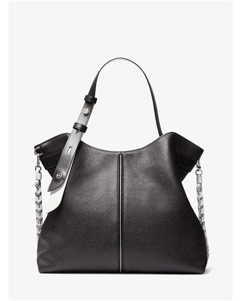 Downtown Astor Large Pebbled Leather Shoulder Bag 